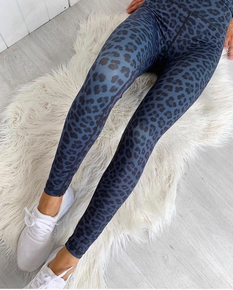 Blue Leopard Set - YOGA HOME